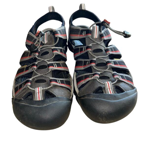 KEEN Men\'s Newport H2 sandals men’s 14 gray black red